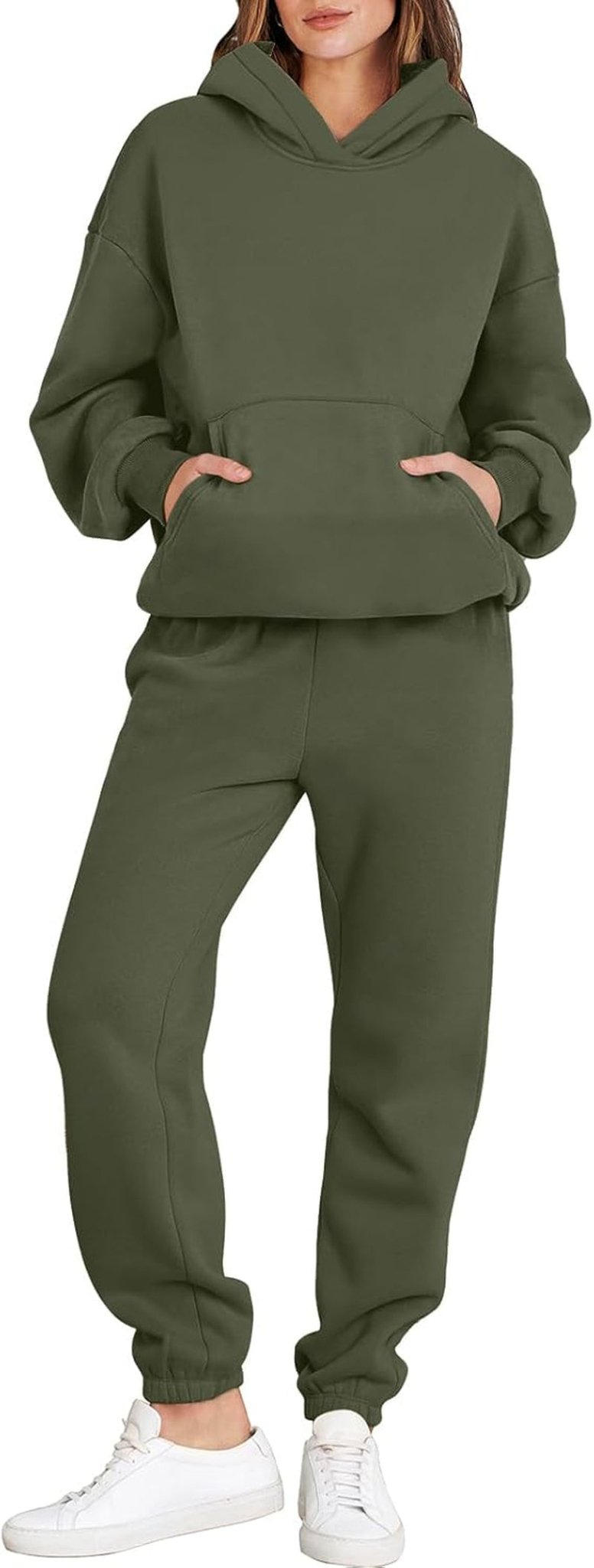 Womens 2 Piece Outfits Lounge Hoodie Oversized Sweatshirt Jogger Sweatpants Y2K Tracksuit Sweatsuit Set Fall Clothes - WORLD TIME VISITS
