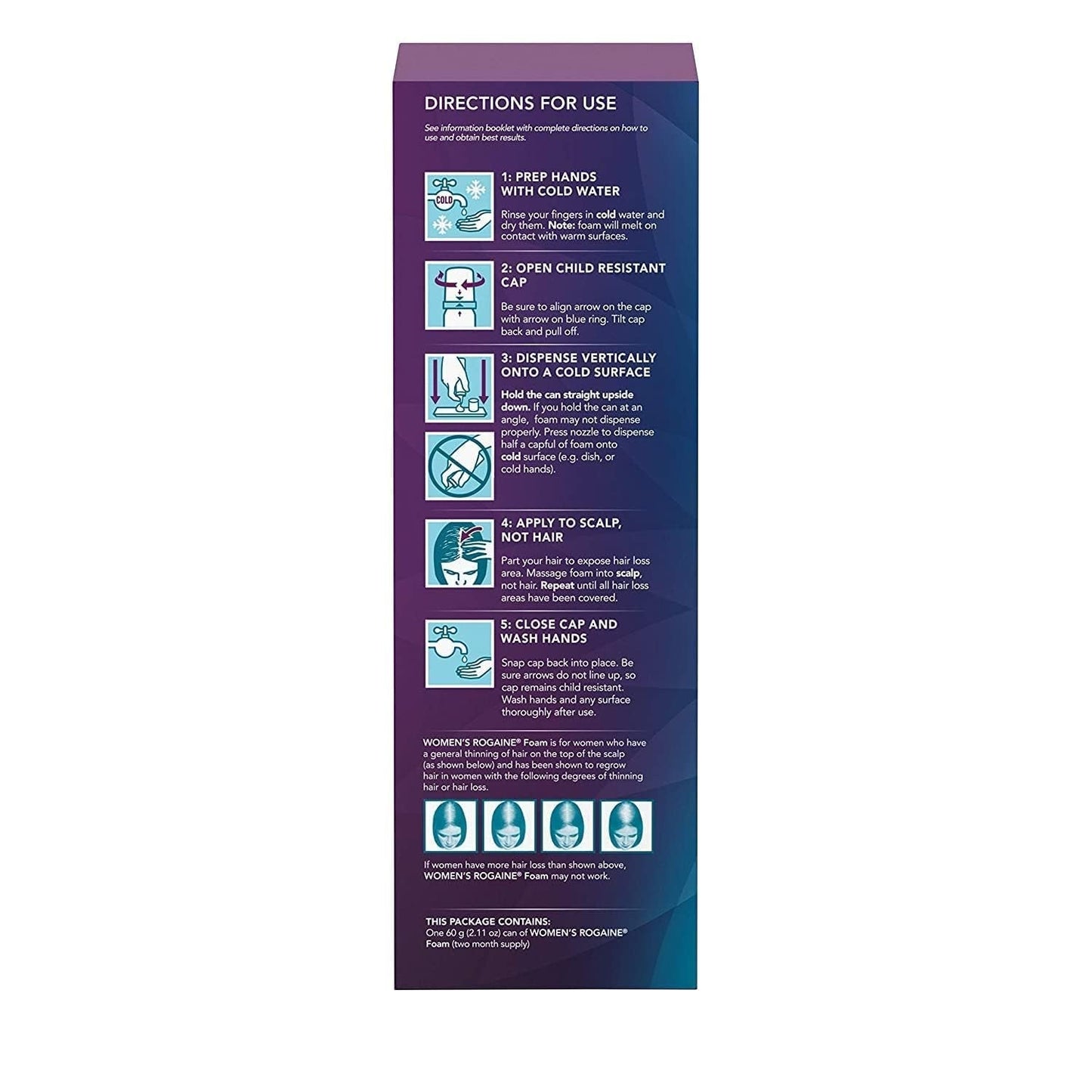 Women'S 5% Minoxidil Foam, Topical Once - A - Day Hair Loss Treatment for Women to Regrow Fuller, Thicker Hair, Unscented, 4 - Month Supply, 2 X 2.11 Oz - WORLD TIME VISITS