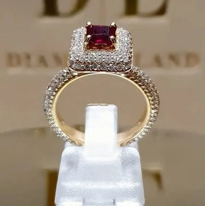 Women's Birthstone Rings Bridal Wedding Birthday Party Beautiful Bridal Sparkling Trend Accessories Size 5 - 11 - WORLD TIME VISITS