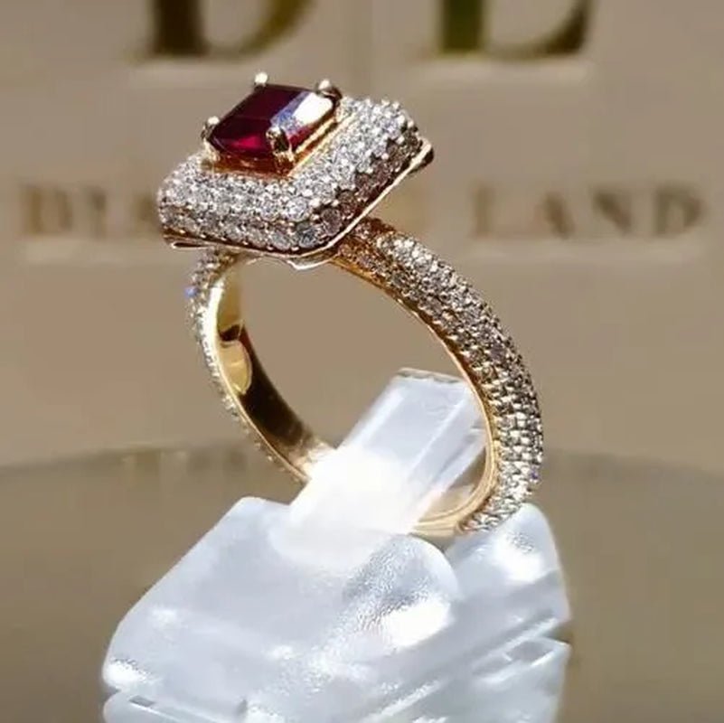 Women's Birthstone Rings Bridal Wedding Birthday Party Beautiful Bridal Sparkling Trend Accessories Size 5 - 11 - WORLD TIME VISITS
