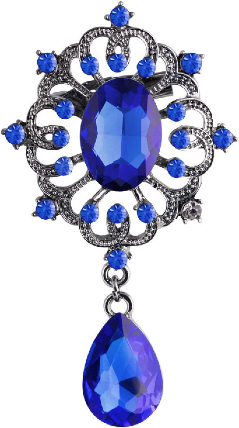 Women'S Brooches Diamond - Studded Water Drop Tassel Brooch Women'S Flower Brooch Full of Diamond Collar Pin Brooch - WORLD TIME VISITS