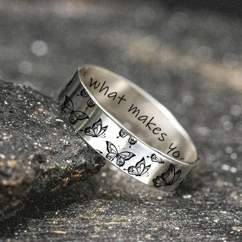 Women's Butterfly Ring, No Diamonds Butterfly Ring, 925 Sterling Silver Engagement Ring, Wedding Rings, Fashion Jewelry, Size 5 6 7 8 9 10 - WORLD TIME VISITS