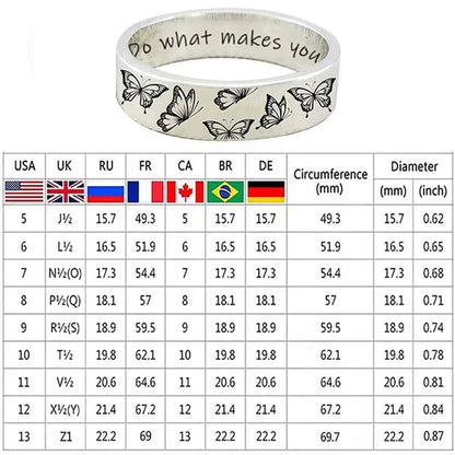 Women's Butterfly Ring, No Diamonds Butterfly Ring, 925 Sterling Silver Engagement Ring, Wedding Rings, Fashion Jewelry, Size 5 6 7 8 9 10