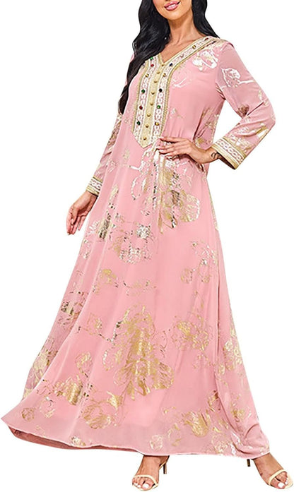 Women'S Chiffon Kaftan Abaya Dress Muslim Long Sleeve Self Tie Flowy Maxi Dress Abaya Casual Dress Dubai Outfits - WORLD TIME VISITS