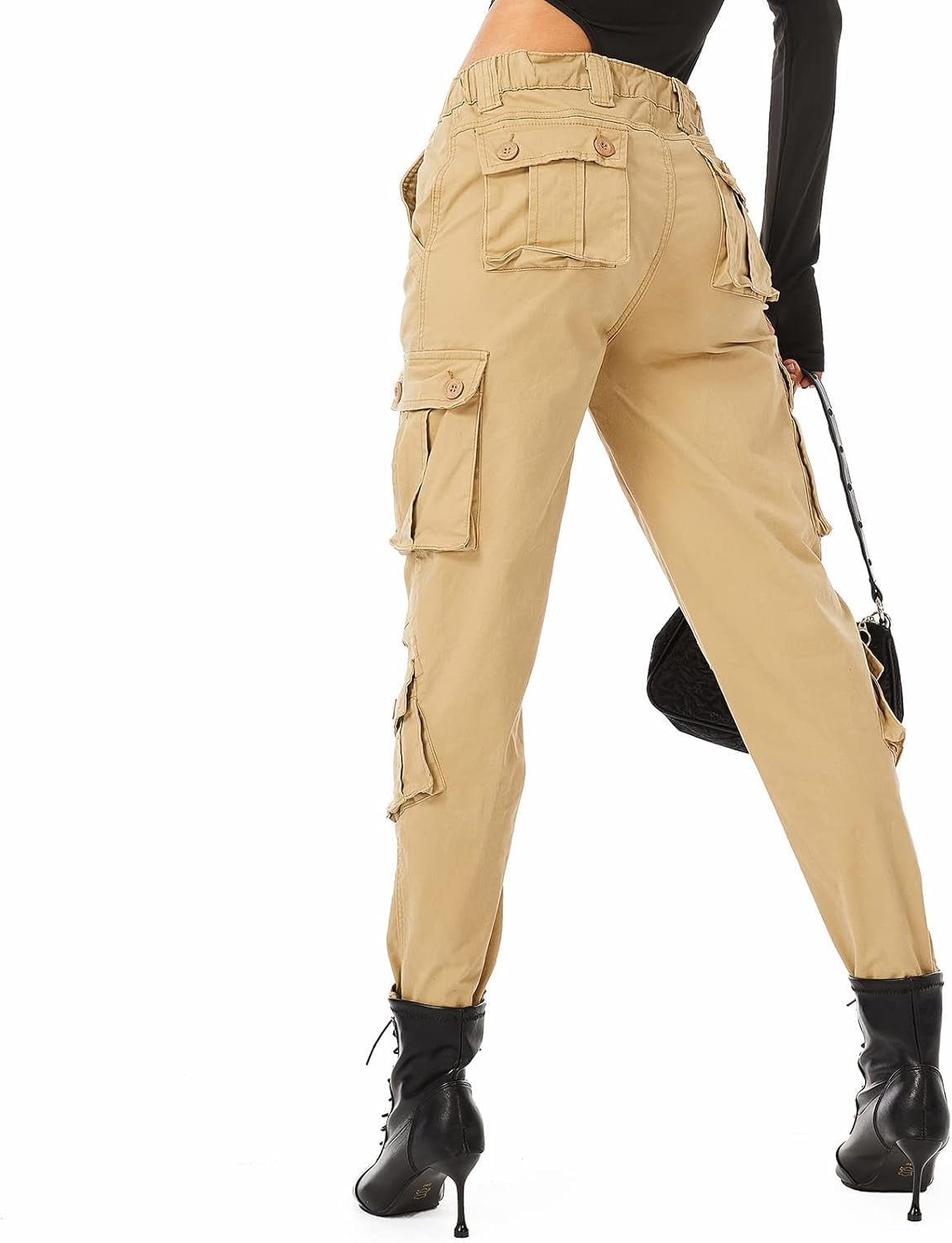 Women'S Cotton Casual Military Army Cargo Combat Work Pants with 8 Pocket - WORLD TIME VISITS