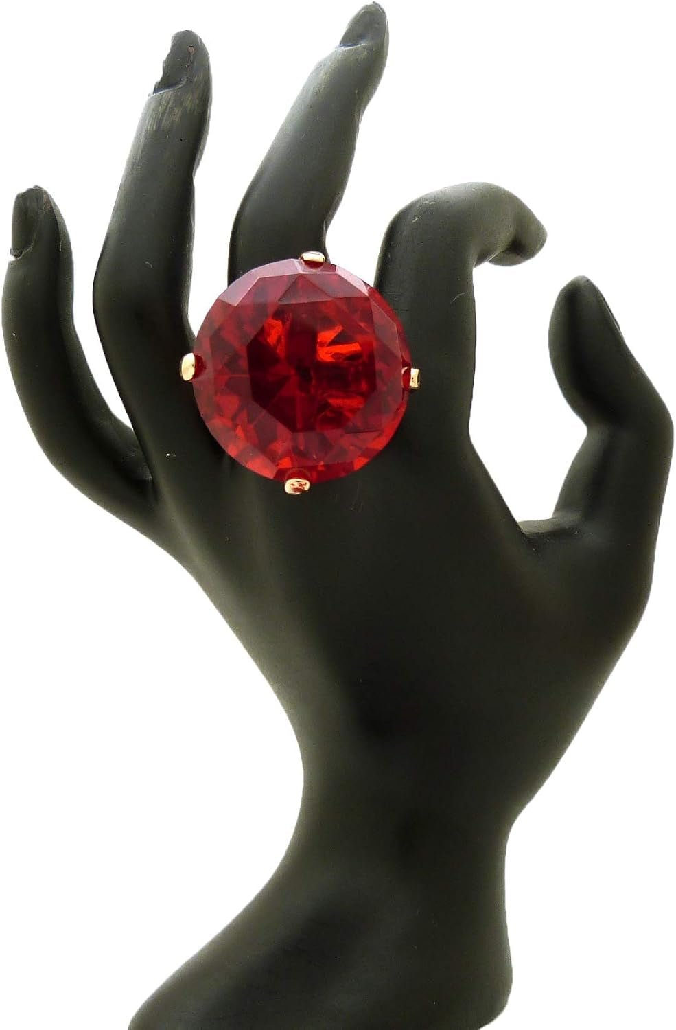 Women'S Extra Big Crystal Colorful Stone Stretch Ring - WORLD TIME VISITS