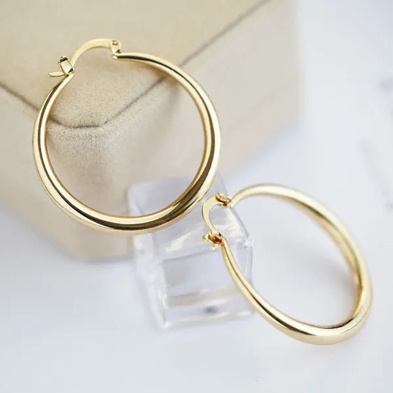 Women's Fashion 18K Gold Earrings Hoop Earrings For Women Jewelry Party Wedding Engagement Christmas Jewelry Gifts - WORLD TIME VISITS