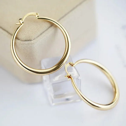 Women's Fashion 18K Gold Earrings Hoop Earrings For Women Jewelry Party Wedding Engagement Christmas Jewelry Gifts - WORLD TIME VISITS