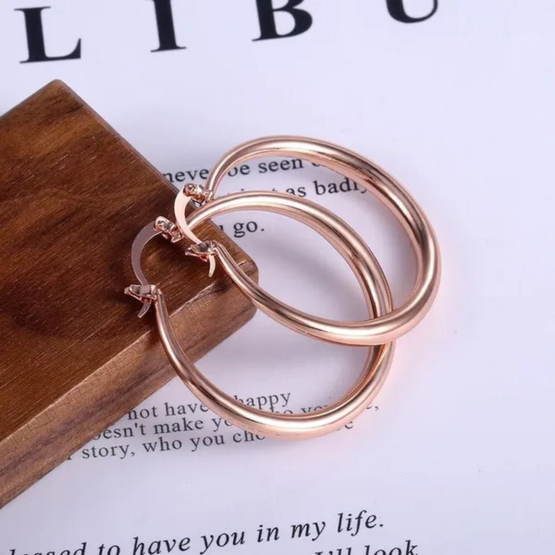 Women's Fashion 18K Gold Earrings Hoop Earrings For Women Jewelry  Party Wedding Engagement Christmas Jewelry Gifts