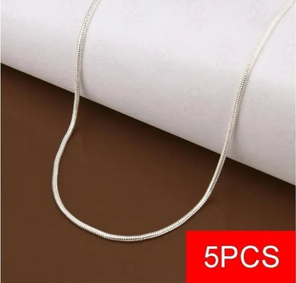 Women's Fashion Snake Bone Necklace Pendant Accessories Collarbone Chain Necklace Jewelry 16-inch-30 Inches