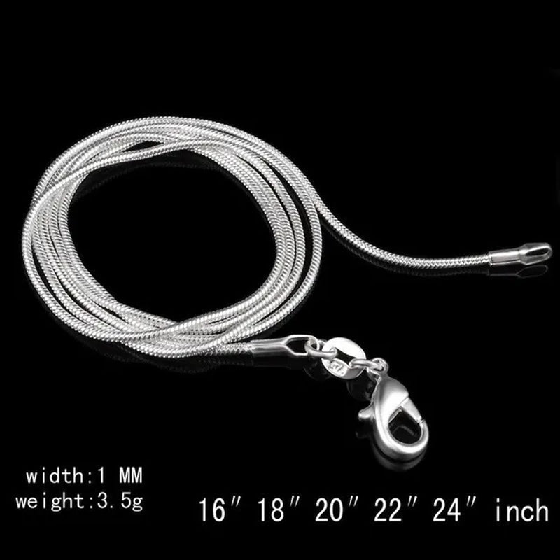 Women's Fashion Snake Bone Necklace Pendant Accessories Collarbone Chain Necklace Jewelry 16-inch-30 Inches