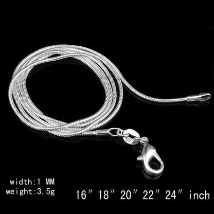 Women's Fashion Snake Bone Necklace Pendant Accessories Collarbone Chain Necklace Jewelry 16-inch-30 Inches