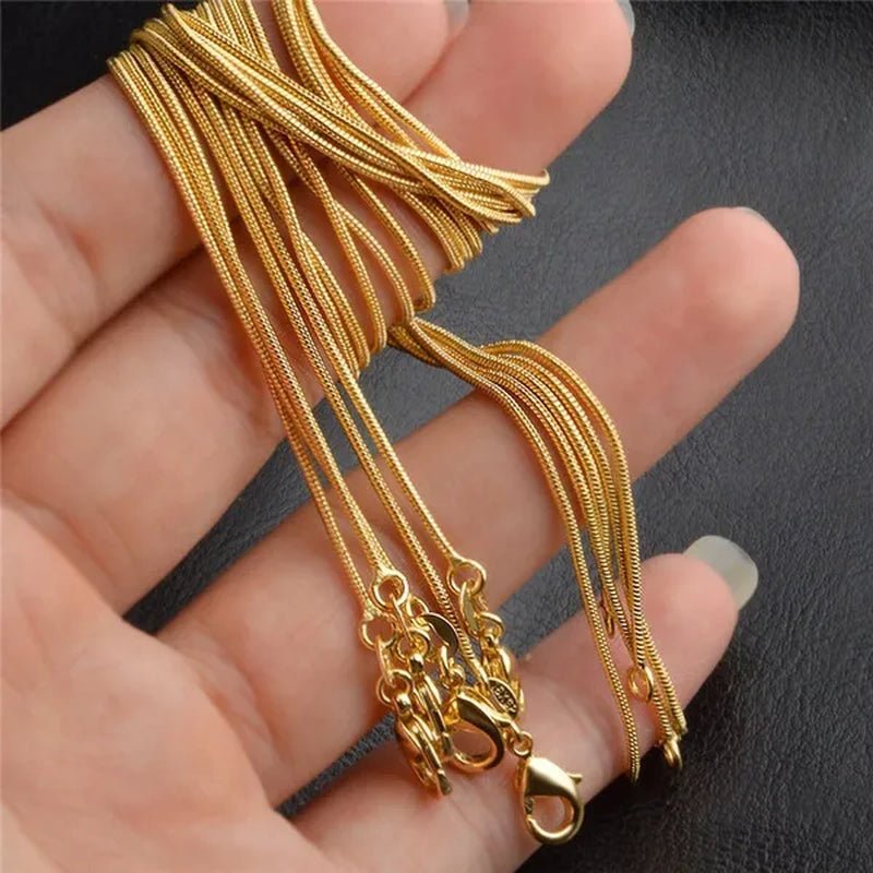 Women's Fashion Snake Bone Necklace Pendant Accessories Collarbone Chain Necklace Jewelry 16 - inch - 30 Inches - WORLD TIME VISITS