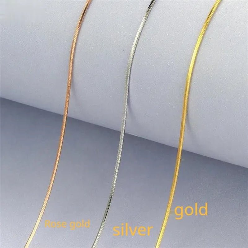 Women's Fashion Snake Bone Necklace Pendant Accessories Collarbone Chain Necklace Jewelry 16 - inch - 30 Inches - WORLD TIME VISITS