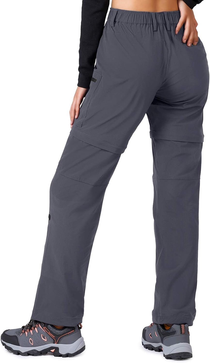 Women'S - Hiking - Pants - Convertible Quick - Dry - Stretch - Lightweight Zip - Off Outdoor Pants with 5 Deep Pockets - WORLD TIME VISITS