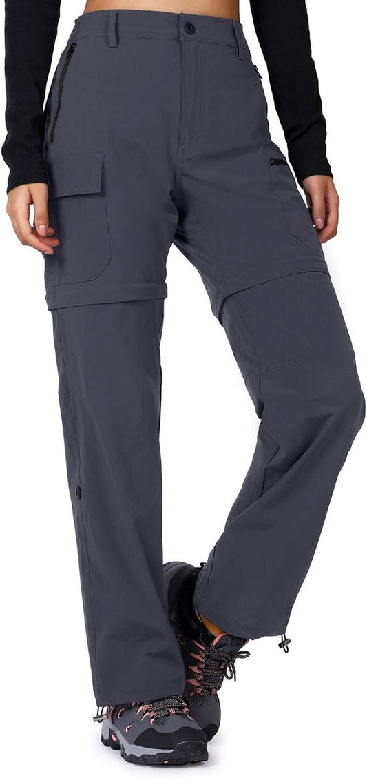Women'S - Hiking - Pants - Convertible Quick - Dry - Stretch - Lightweight Zip - Off Outdoor Pants with 5 Deep Pockets - WORLD TIME VISITS