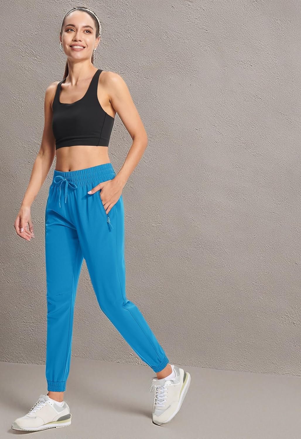 Women'S Hiking Pants Lightweight Quick Dry Water Resistant Athletic Running Joggers with Pockets Outdoor Travel