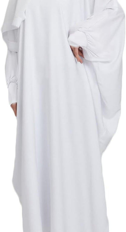 Women'S Muslim Dress One Piece Prayer with Hijab Full Length Dress Abaya Dubai Islam Robe Turkey Caftan