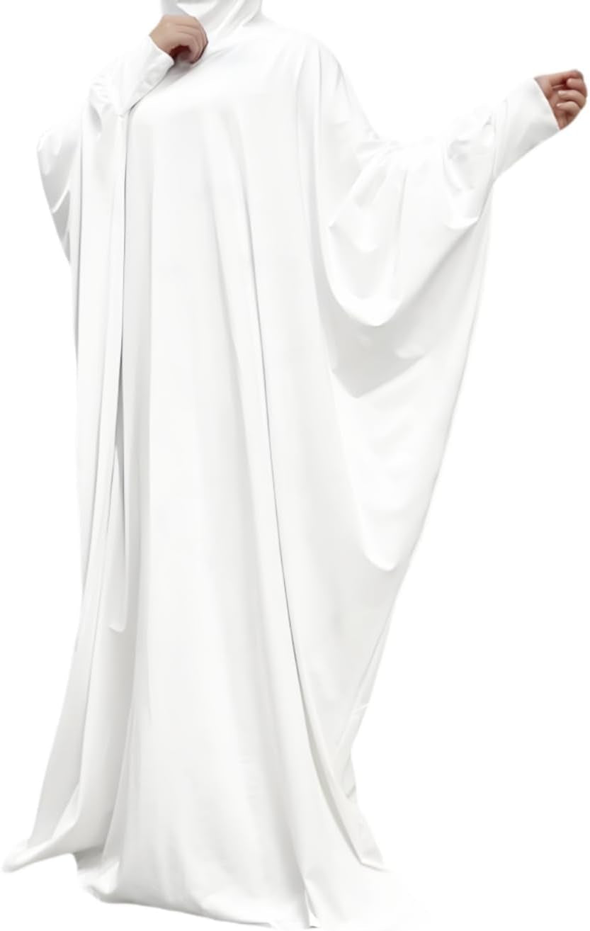 Women'S Muslim Dress One Piece Prayer with Hijab Full Length Dress Abaya Dubai Islam Robe Turkey Caftan - WORLD TIME VISITS