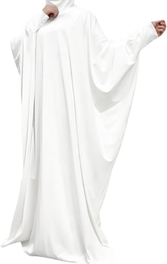 Women'S Muslim Dress One Piece Prayer with Hijab Full Length Dress Abaya Dubai Islam Robe Turkey Caftan - WORLD TIME VISITS