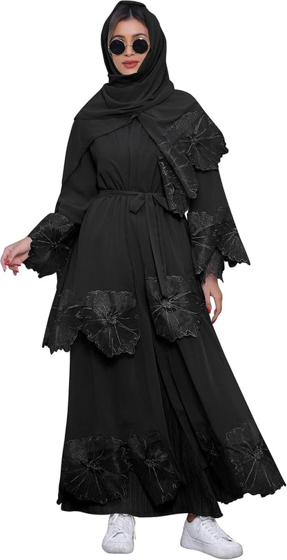 Women'S Muslim Prayer Dress Hijab Scarf Islamic Abaya Suit Two - Piece Turkey Kaftan Cardigan Dubai Full Length Dresses - WORLD TIME VISITS