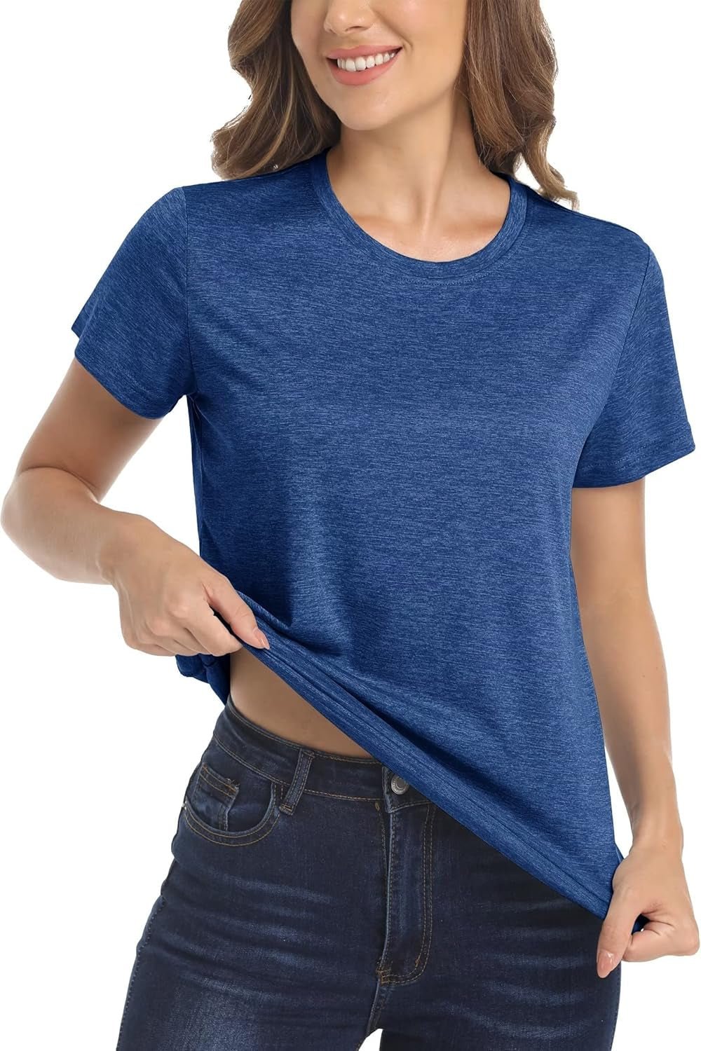Women'S Short Sleeve Quick Dry T-Shirts Wicking Moisture Workout Athletic Running Shirts - WORLD TIME VISITS