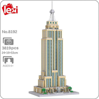 World Architecture Colosseum Leaning Tower Louvre Museum Cathedral Museum Church 3D Model DIY Mini Diamond Blocks Bricks Building Toy for Children Gift No Box