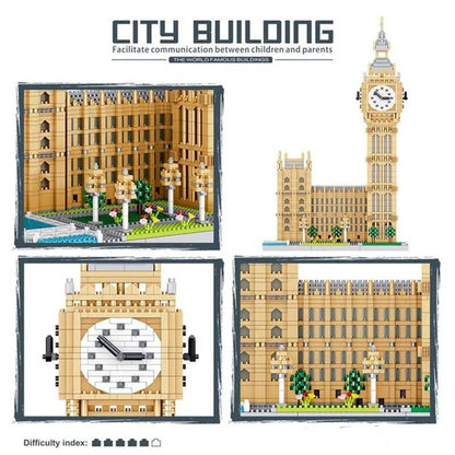 World Architecture Colosseum Leaning Tower Louvre Museum Cathedral Museum Church 3D Model DIY Mini Diamond Blocks Bricks Building Toy for Children Gift No Box